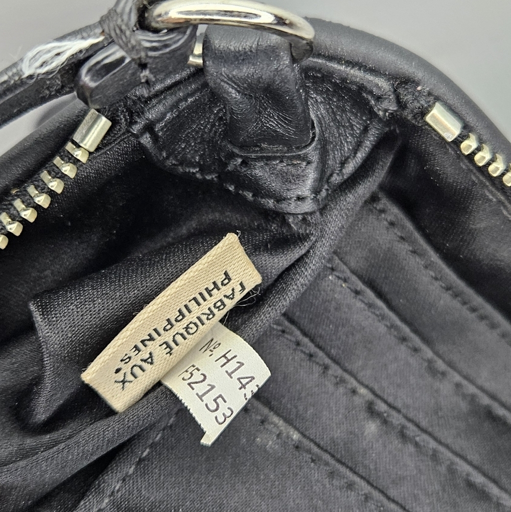Coach New York Colette Black Pleated Leather Mini Clutch – Wristlet Purse F52153 - Picture 16 of 16